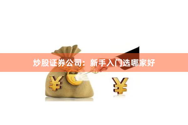 炒股证券公司：新手入门选哪家好